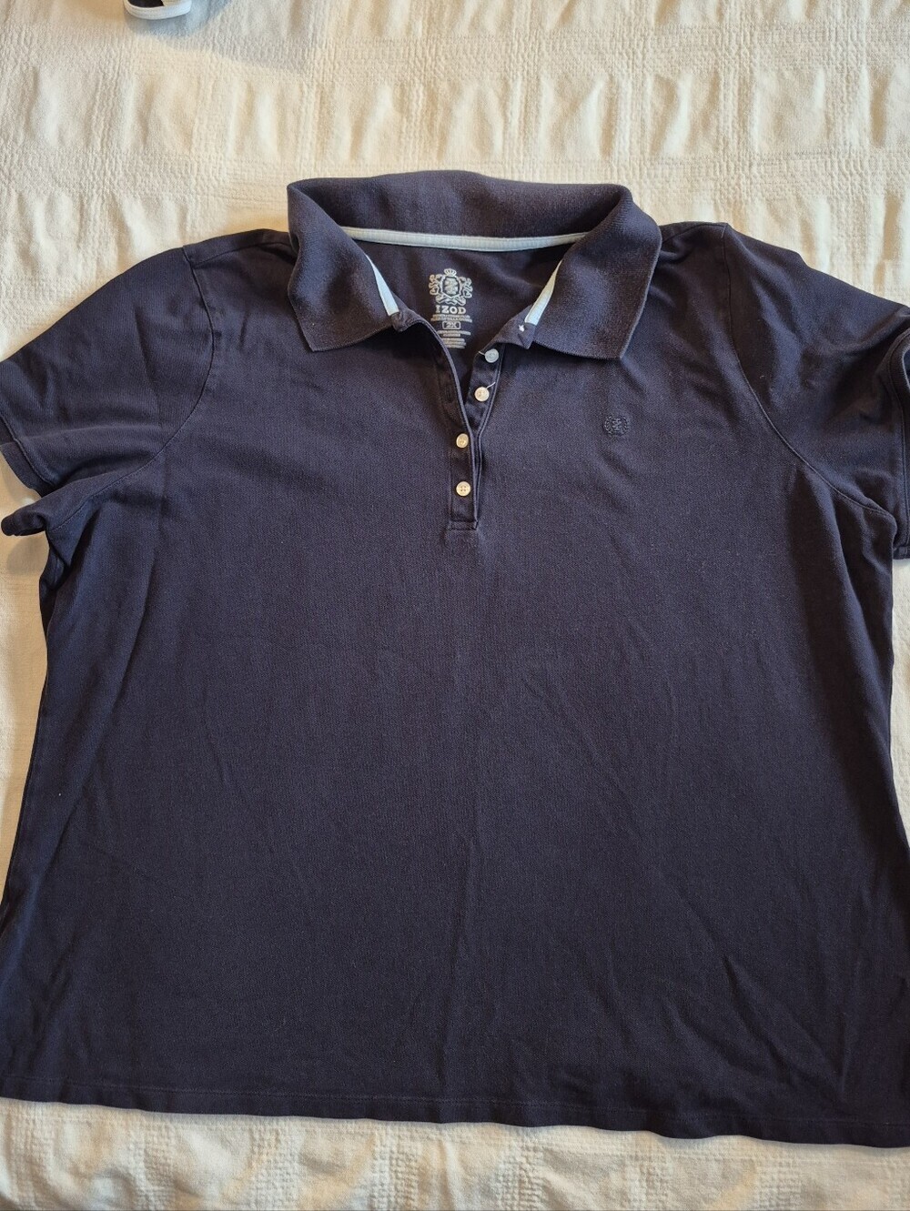 IZOD women's size 2X navy polo shirt VGUC